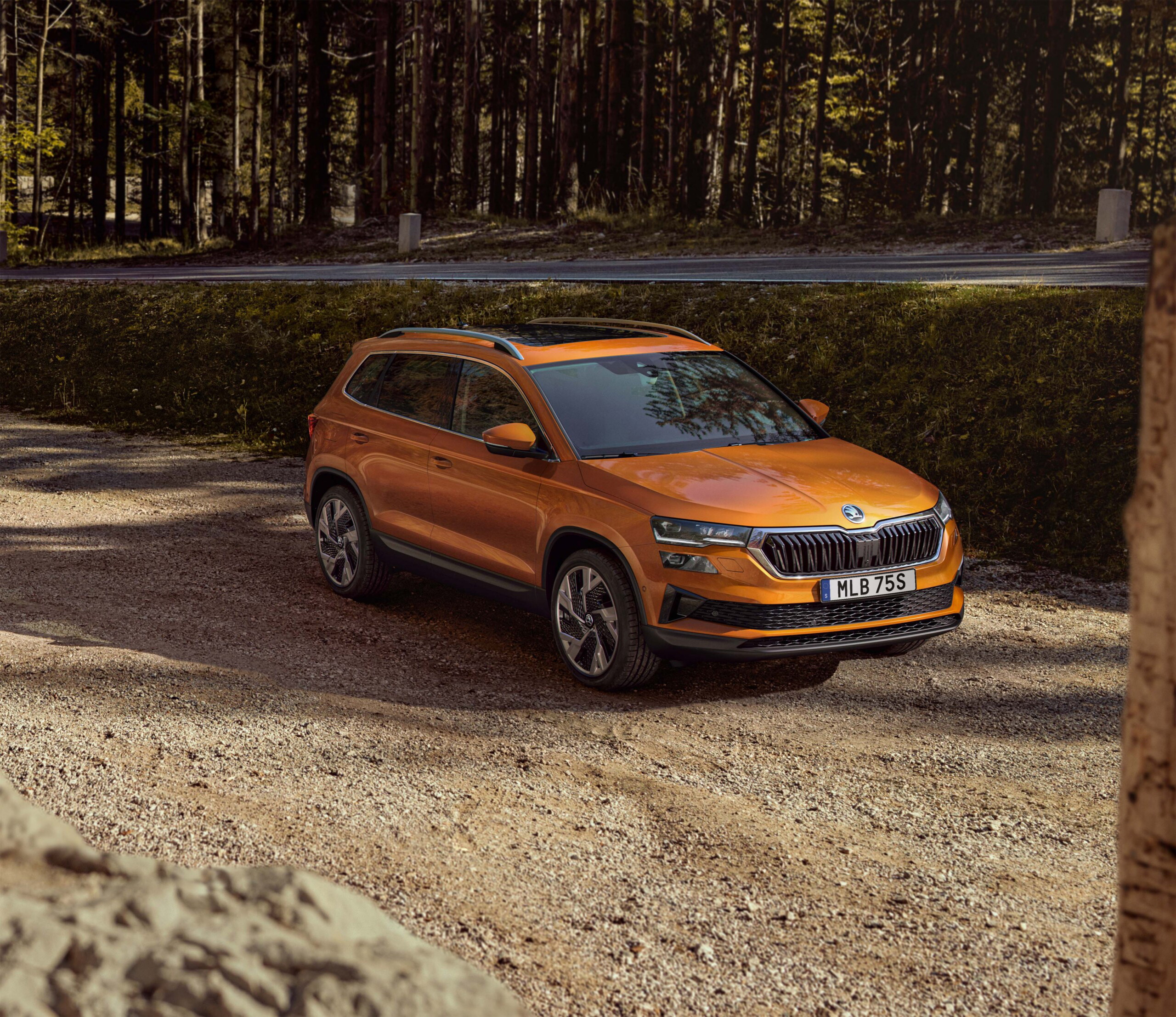 Orange Skoda Karoq