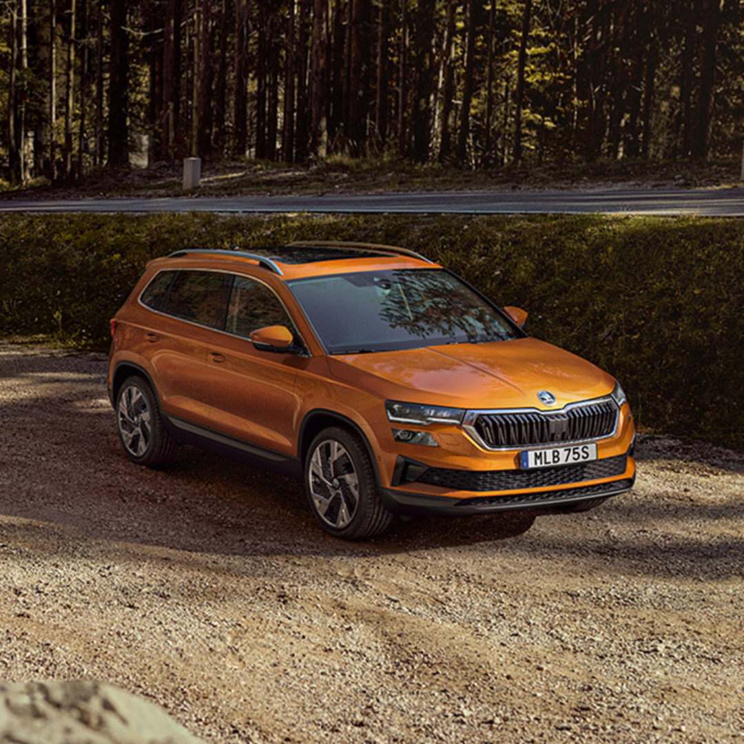 Orange Skoda Karoq